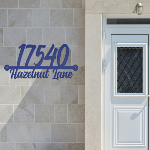 Personalized Home Address Metal Sign - House Numbers-Wedding Gift-Housewarming Gift