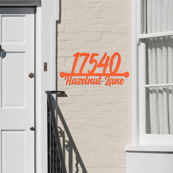 Personalized Home Address Metal Sign - House Numbers-Wedding Gift-Housewarming Gift