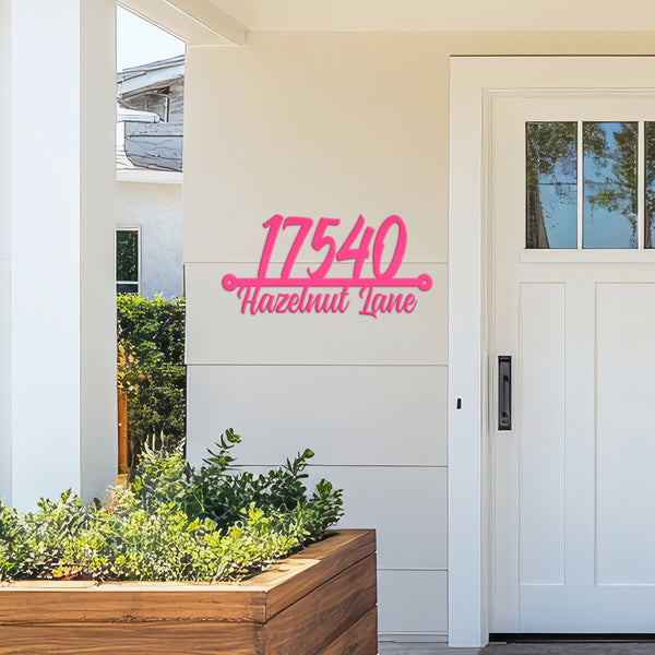 Personalized Home Address Metal Sign - House Numbers-Wedding Gift-Housewarming Gift