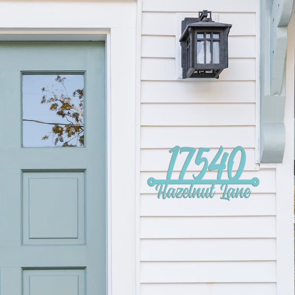 Personalized Home Address Metal Sign - House Numbers-Wedding Gift-Housewarming Gift