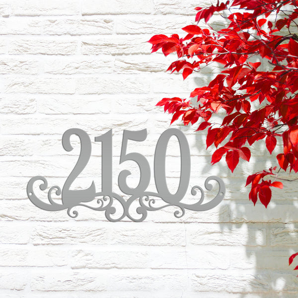 Personalized Scroll House Numbers Metal Sign