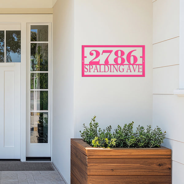 Personalized Rectangle Home Address Metal Sign-Custom Address Sign - Housewarming Gift-New Homeowners