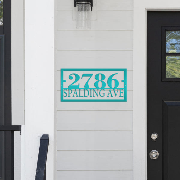 Personalized Rectangle Home Address Metal Sign-Custom Address Sign - Housewarming Gift-New Homeowners