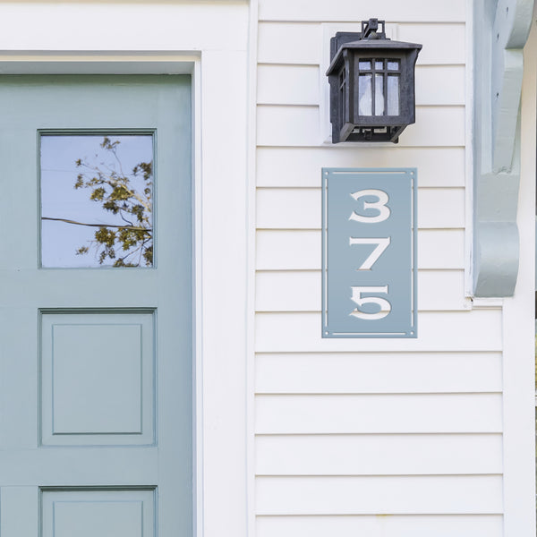 Vertical Metal Address Sign-Vertical House Number Sign