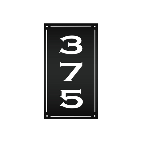 Vertical Metal Address Sign-Vertical House Number Sign