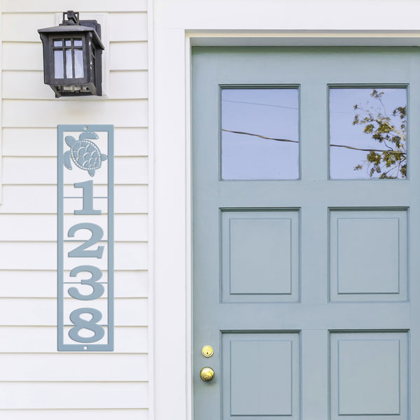 Personalized Turtle Address Metal Sign - House Numbers-Beach Condo House Number Sign-Beach Home -Rental Address Sign