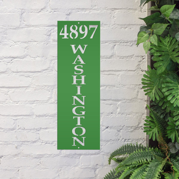 Vertical Metal Address Sign-House Number Address- Address Metal Plaque- Wedding Gift-Housewarming Gift