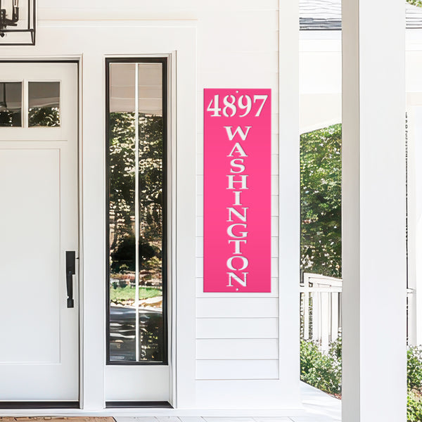 Vertical Metal Address Sign-House Number Address- Address Metal Plaque- Wedding Gift-Housewarming Gift