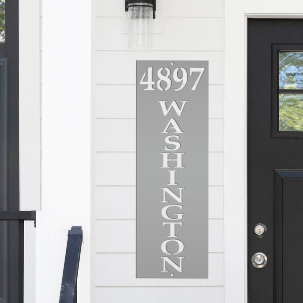 Vertical Metal Address Sign-House Number Address- Address Metal Plaque- Wedding Gift-Housewarming Gift