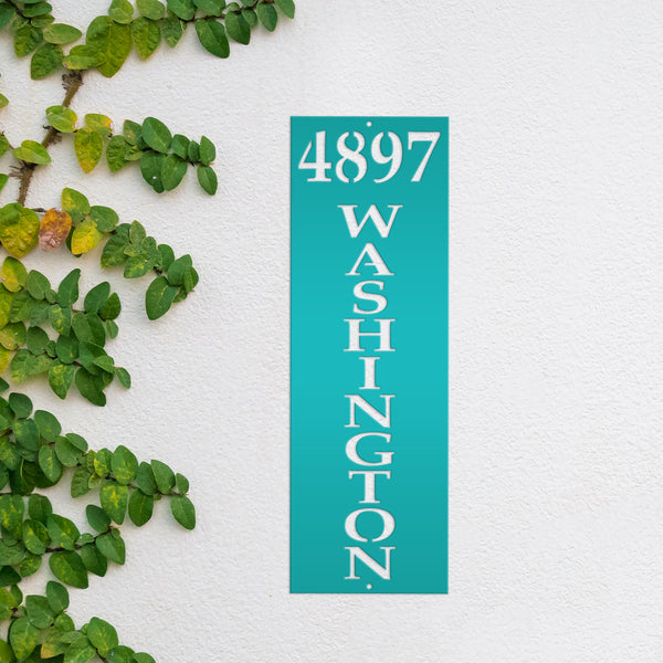 Vertical Metal Address Sign-House Number Address- Address Metal Plaque- Wedding Gift-Housewarming Gift