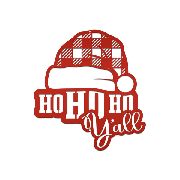 Metal Christmas Sign - Ho Ho Y'all Christmas Decor