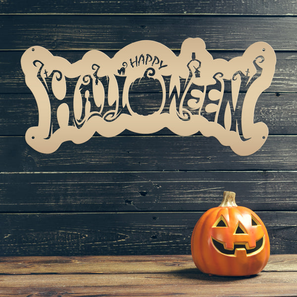 Happy Halloween Metal Sign