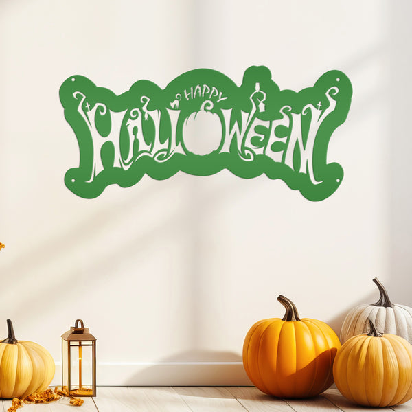 Happy Halloween Metal Sign