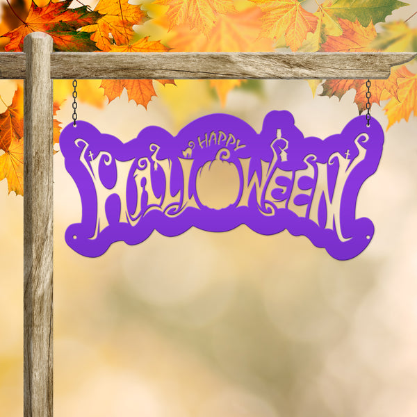 Happy Halloween Metal Sign