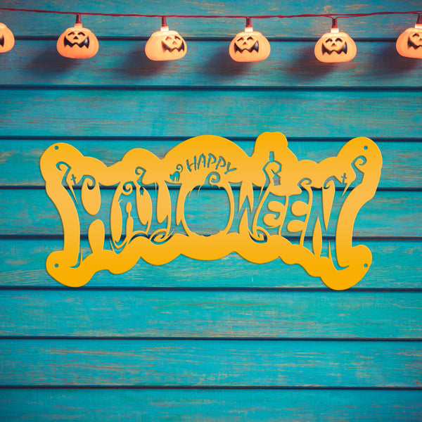 Happy Halloween Metal Sign