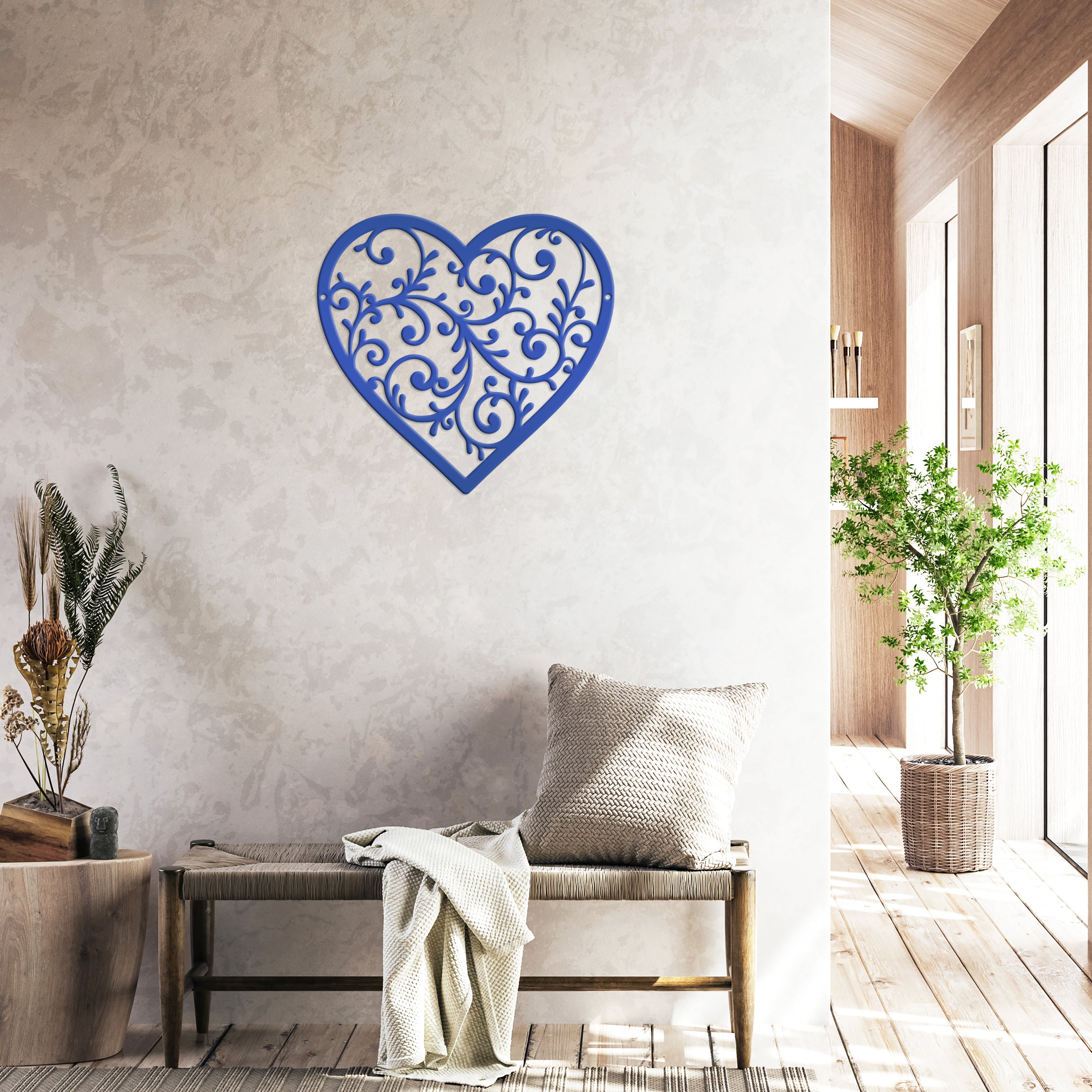  Metal Heart Wall Decor, 16, White Sold by at Home