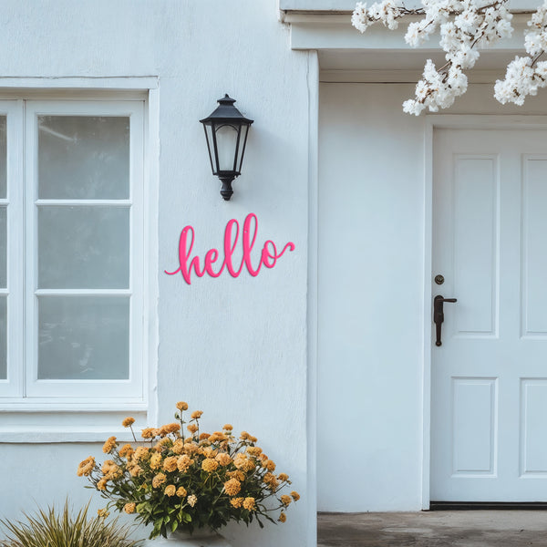 Hello Metal Sign Wall Decor, Hello Wall Art, Hello Wall Sign, Hello Outdoor Wall Decor, Hello Sign, Hello Cutout Sign Decor, Hello Home Decor, Hello Entryway Decor, Hello Welcome Sign