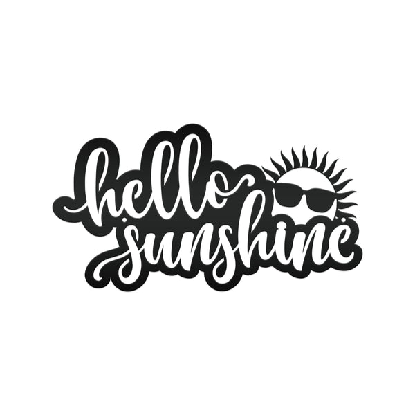 Hello Sunshine Sign, Outdoor Metal Summer Decor