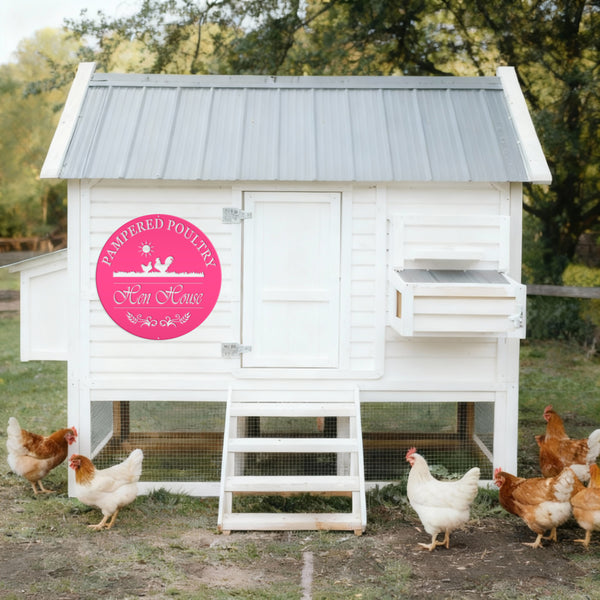 Metal Chicken Coop Sign - Chicken Coop Outdoor Sign, Chicken Sign Ideas, Chicken Farm Sign, Hen House Sign