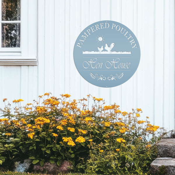 Metal Chicken Coop Sign - Chicken Coop Outdoor Sign, Chicken Sign Ideas, Chicken Farm Sign, Hen House Sign