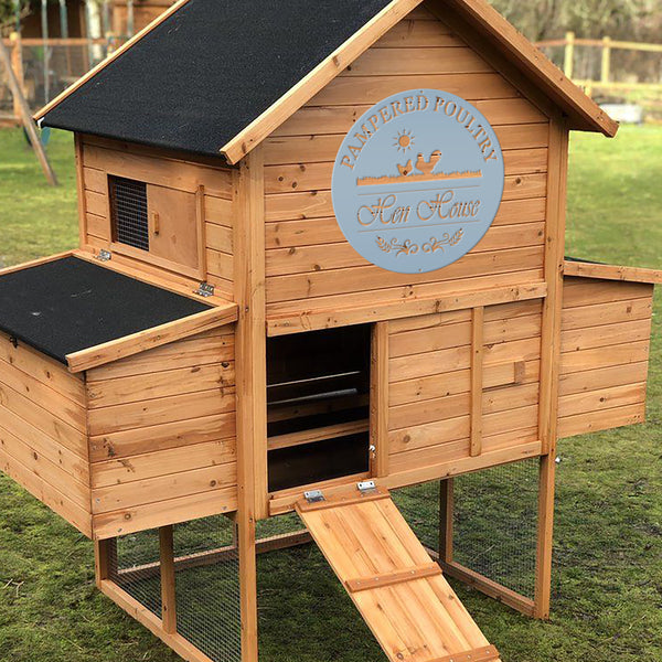 Metal Chicken Coop Sign - Chicken Coop Outdoor Sign, Chicken Sign Ideas, Chicken Farm Sign, Hen House Sign