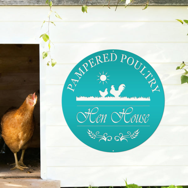 Metal Chicken Coop Sign - Chicken Coop Outdoor Sign, Chicken Sign Ideas, Chicken Farm Sign, Hen House Sign