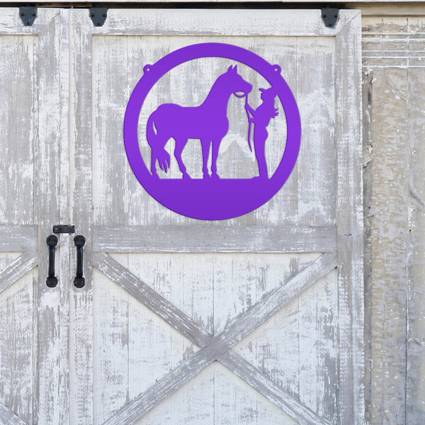 Horse and Owner Metal Sign-Horse Girl-Horse Riding-Horse Theme Decor-Horse Decor-Horse Bedroom Theme