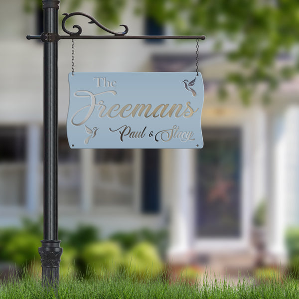 Personalized Hummingbird Family Name Metal Sign, Family Name Sign Home Decor, Hummingbird Family Sign, Hummingbird Sign with Family Name Sign Wall Home Decor