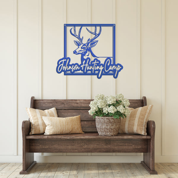 Personalized Deer Hunting Camp Metal Sign - Custom Deer Hunting Cabin-Club-Organization