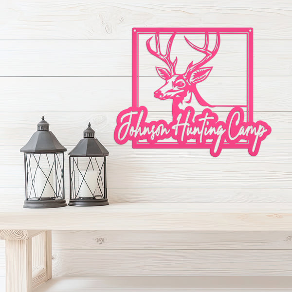 Personalized Deer Hunting Camp Metal Sign - Custom Deer Hunting Cabin-Club-Organization
