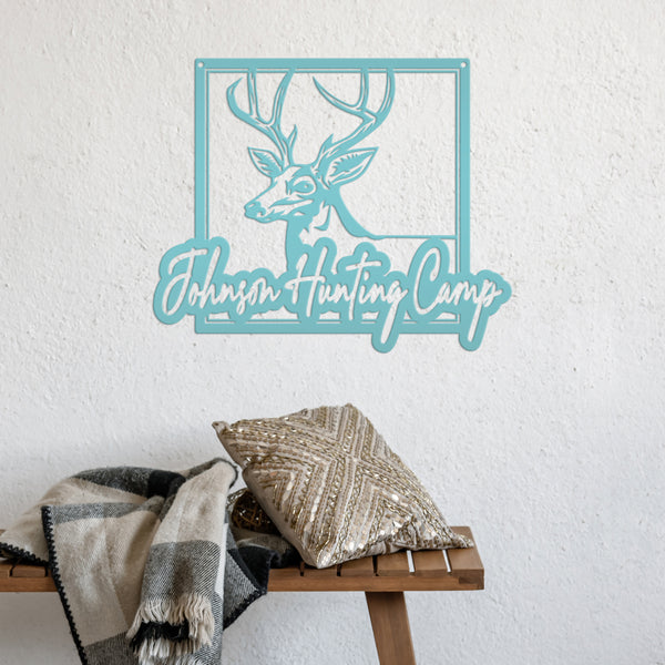 Personalized Deer Hunting Camp Metal Sign - Custom Deer Hunting Cabin-Club-Organization