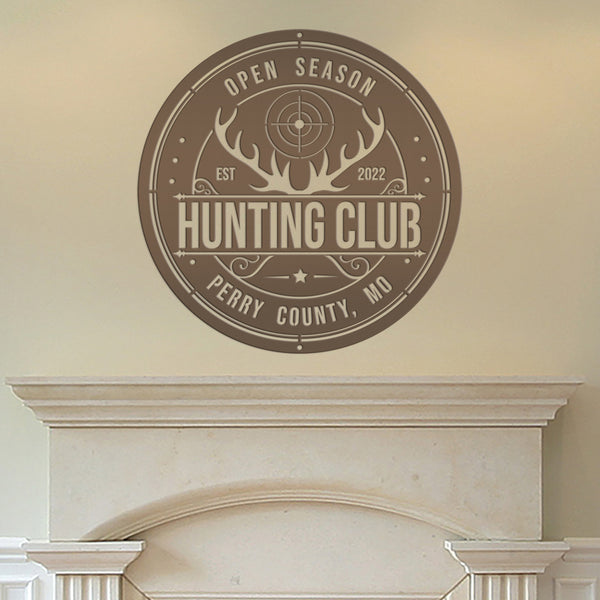 Custom Hunting Metal Sign - Your Own Wording-Fathers Day-Gift for Dad-Grandpa-Son-Custom Hunting Cabin Sign
