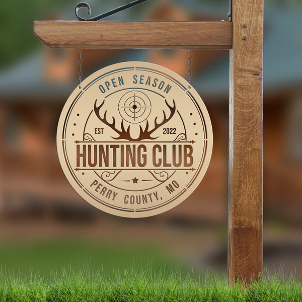 Custom Hunting Metal Sign - Your Own Wording-Fathers Day-Gift for Dad-Grandpa-Son-Custom Hunting Cabin Sign