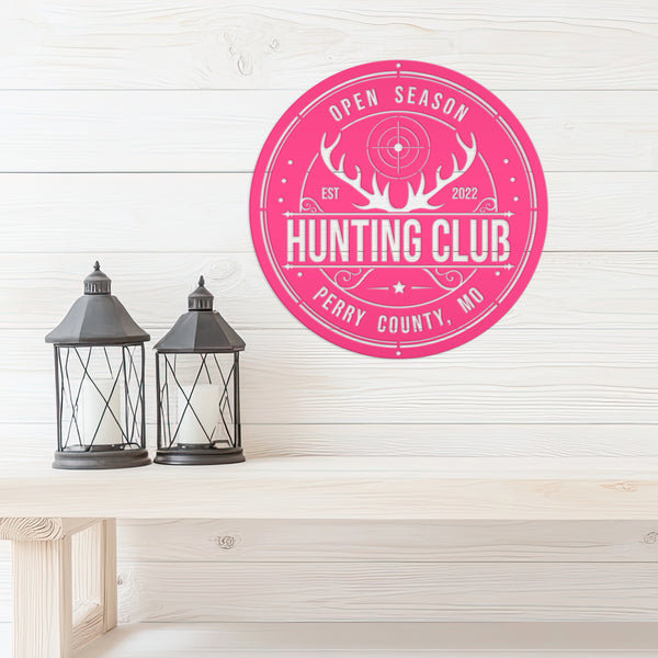 Custom Hunting Metal Sign - Your Own Wording-Fathers Day-Gift for Dad-Grandpa-Son-Custom Hunting Cabin Sign