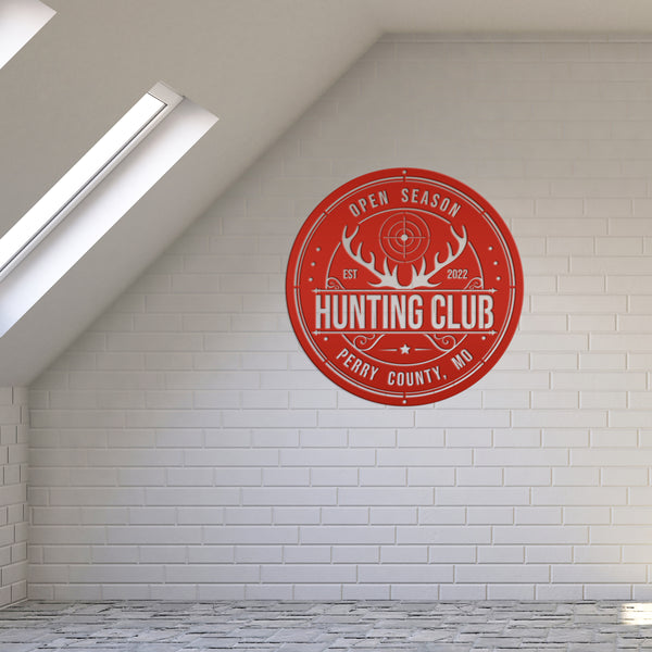 Custom Hunting Metal Sign - Your Own Wording-Fathers Day-Gift for Dad-Grandpa-Son-Custom Hunting Cabin Sign