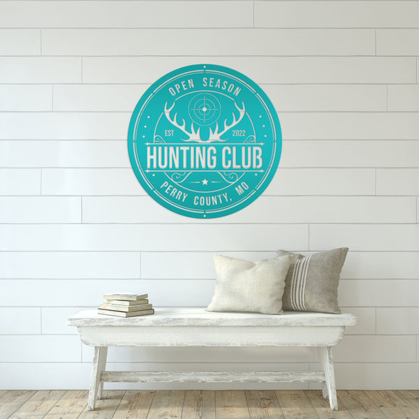 Custom Hunting Metal Sign - Your Own Wording-Fathers Day-Gift for Dad-Grandpa-Son-Custom Hunting Cabin Sign
