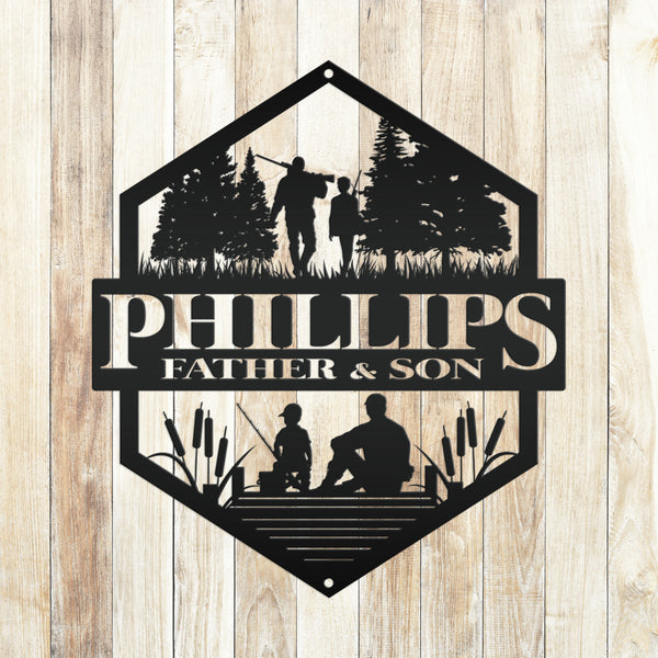 Custom Family Hunting Sign, Fathers Day Gift, Sign for the Cabin, Cabin Decor, Gift for Hunter, Hunter Gift