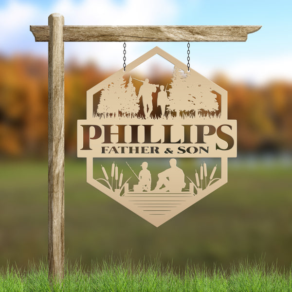 Custom Family Hunting Sign - Personalized-Custom Name-Fathers Day Gift-Sign for the Cabin-Shop-Garage-Mancave