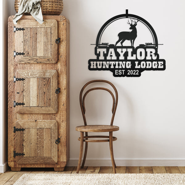 Custom Deer Hunting Metal Sign , Fathers Day Gift, Birthday Gift, Gift for Hunter, Hunting Wall Decor & Wall Art, Decor for the Hunting Cabin