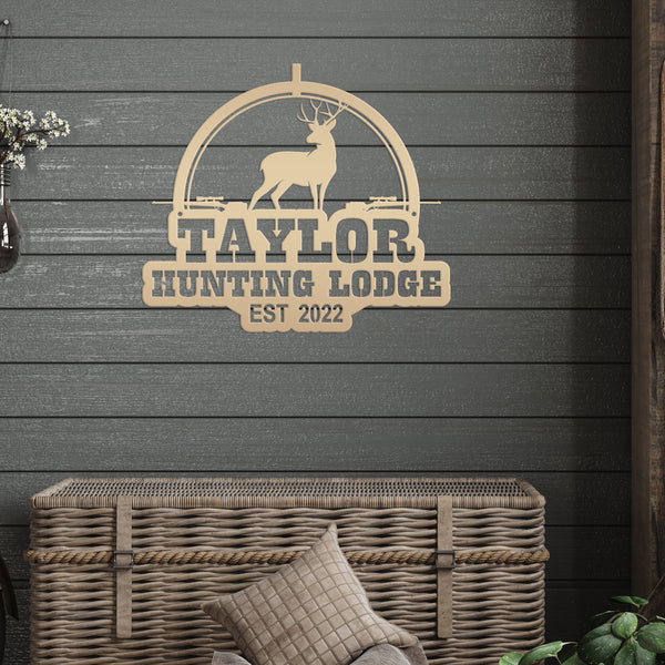 Custom Deer Hunting Metal Sign , Fathers Day Gift, Birthday Gift, Gift for Hunter, Hunting Wall Decor & Wall Art, Decor for the Hunting Cabin
