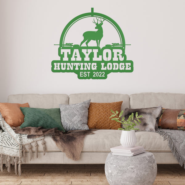 Custom Deer Hunting Metal Sign , Fathers Day Gift, Birthday Gift, Gift for Hunter, Hunting Wall Decor & Wall Art, Decor for the Hunting Cabin