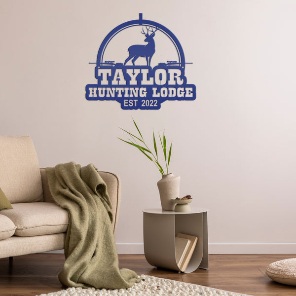 Custom Deer Hunting Metal Sign , Fathers Day Gift, Birthday Gift, Gift for Hunter, Hunting Wall Decor & Wall Art, Decor for the Hunting Cabin