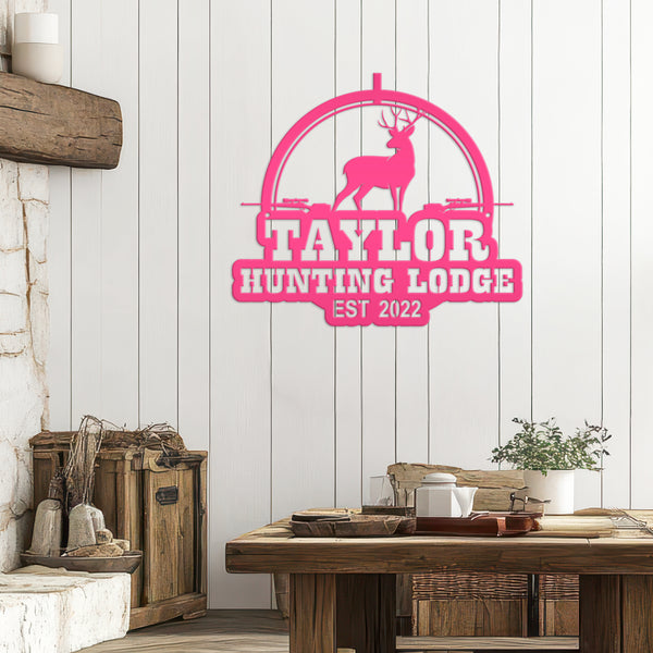 Custom Deer Hunting Metal Sign , Fathers Day Gift, Birthday Gift, Gift for Hunter, Hunting Wall Decor & Wall Art, Decor for the Hunting Cabin