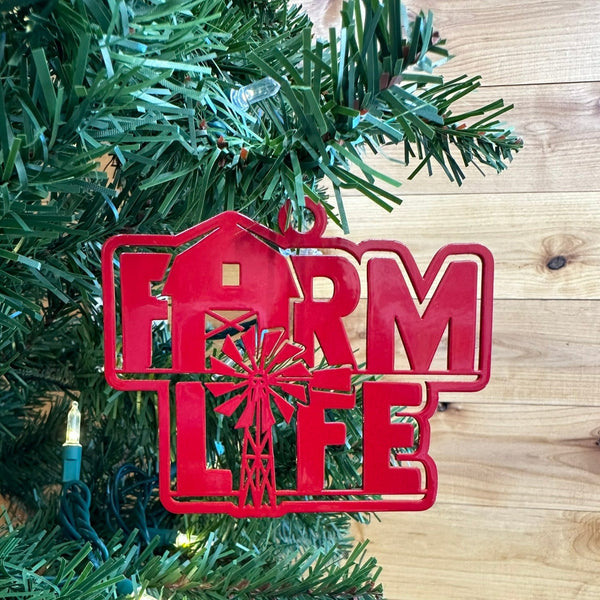 Farm Life Metal Ornament - Christmas Decor-Christmas Ornament-Stocking Stuffer