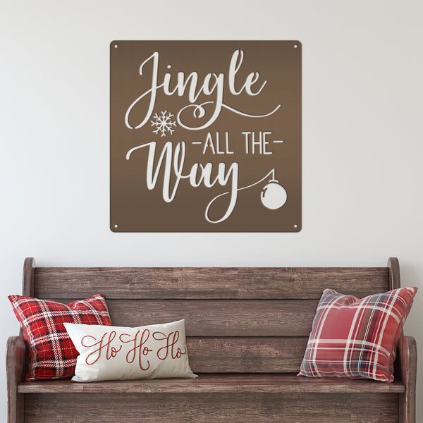 Jingle All The Way Christmas Metal Sign
