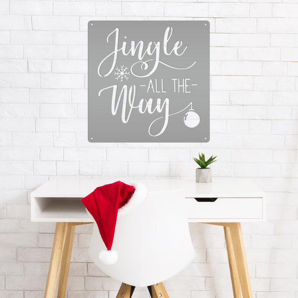 Jingle All The Way Christmas Metal Sign