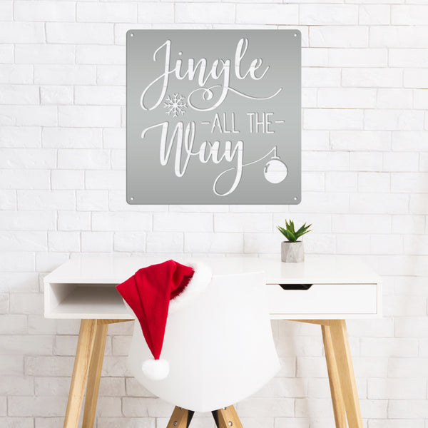 Jingle All The Way Christmas Metal Sign