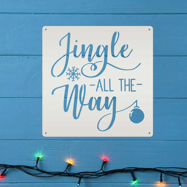 Jingle All The Way Christmas Metal Sign