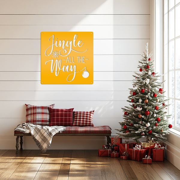 Jingle All The Way Christmas Metal Sign