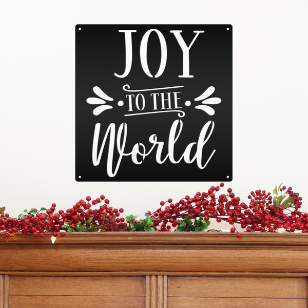 Joy To The World Christmas Metal Sign